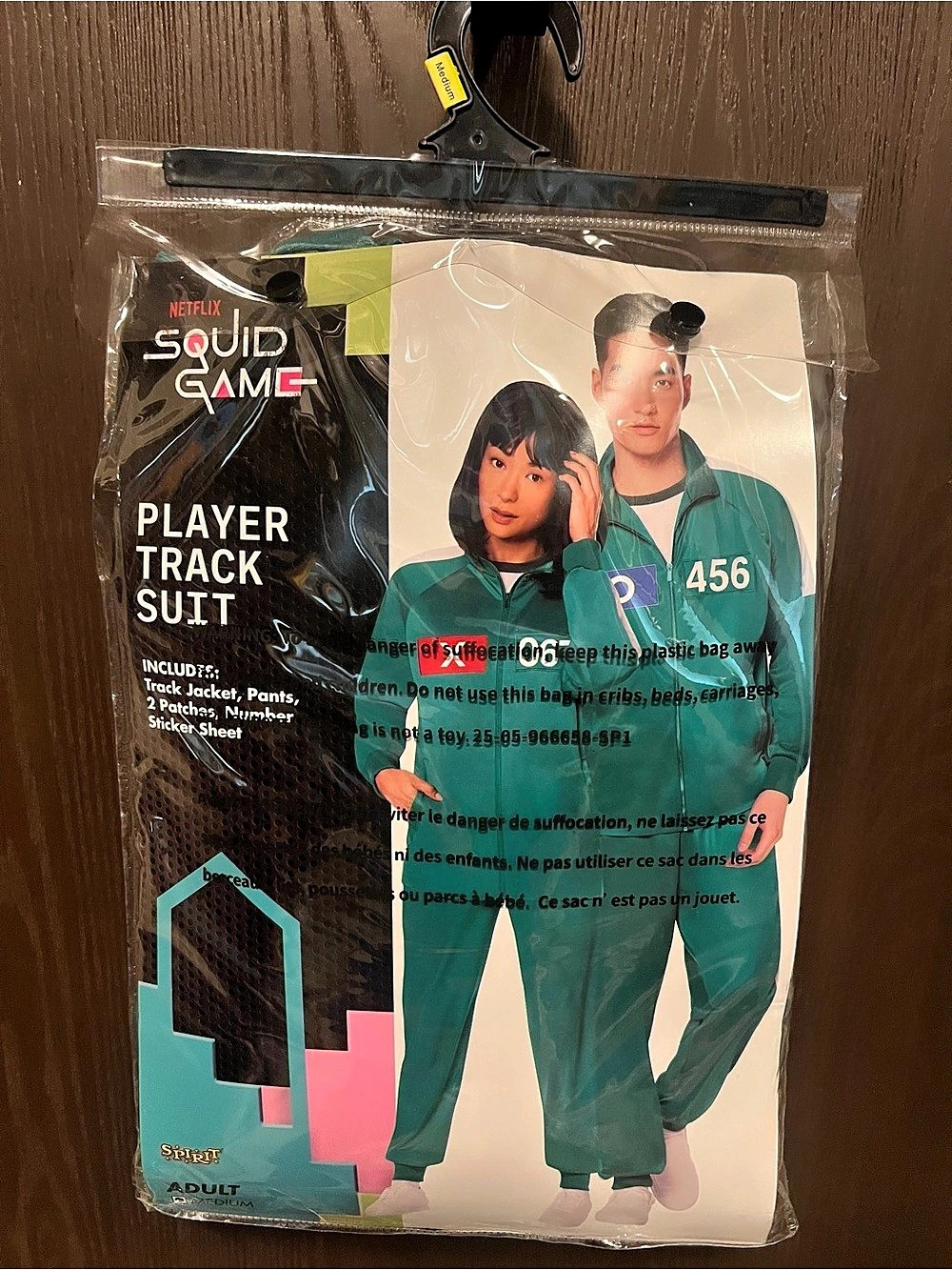 Netflix Squid Game Player Track Suit Color Block Track Suit Size Medium NWT